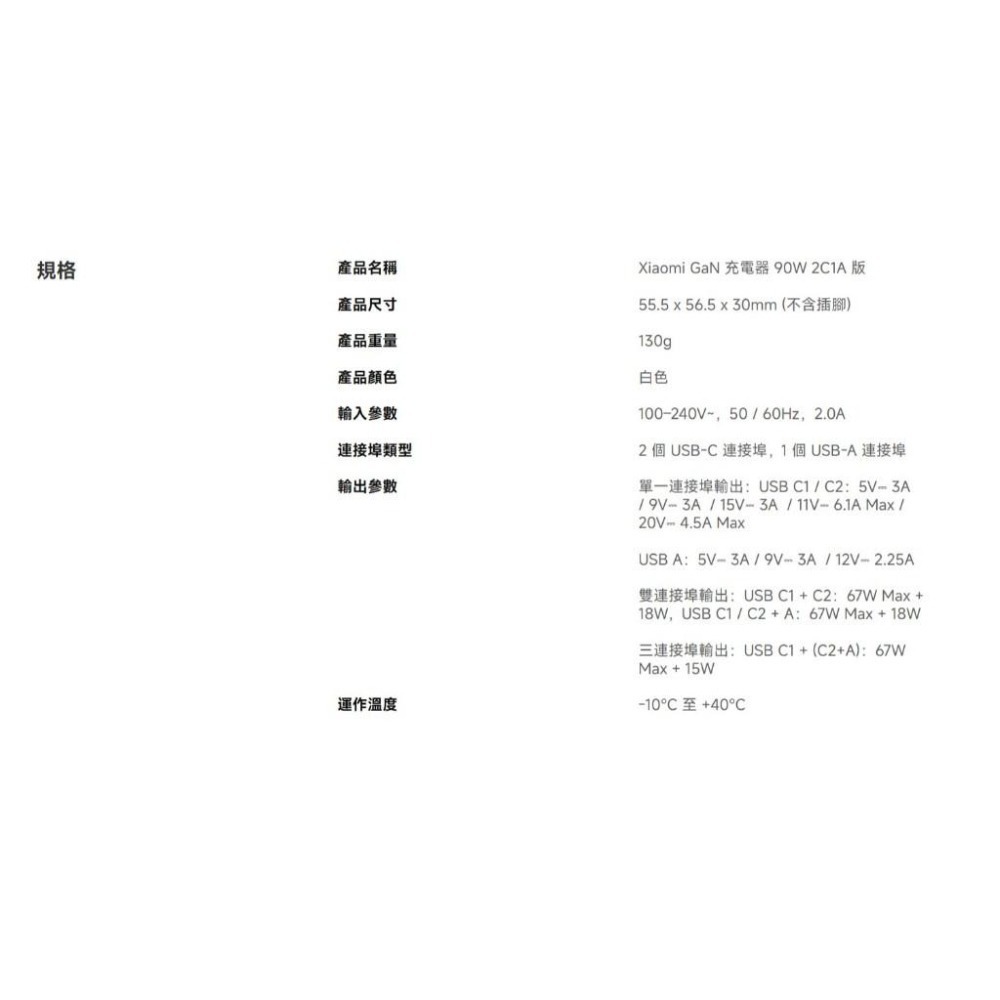 iPhone 17 / Air / 17 Pro 充電器 Xiaomi GaN充電器 33W  / 67W / 90W-細節圖4