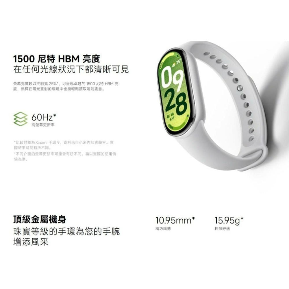 【含稅快速出貨】 小米手環10 Xiaomi 手環10 NFC / 標準版 (台灣小米公司貨)-細節圖9