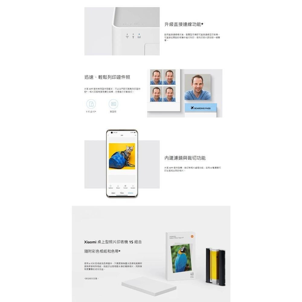 【含稅快速出貨】 Xiaomi 桌上型照片印表機1S 組合 (台灣小米公司貨)-細節圖5