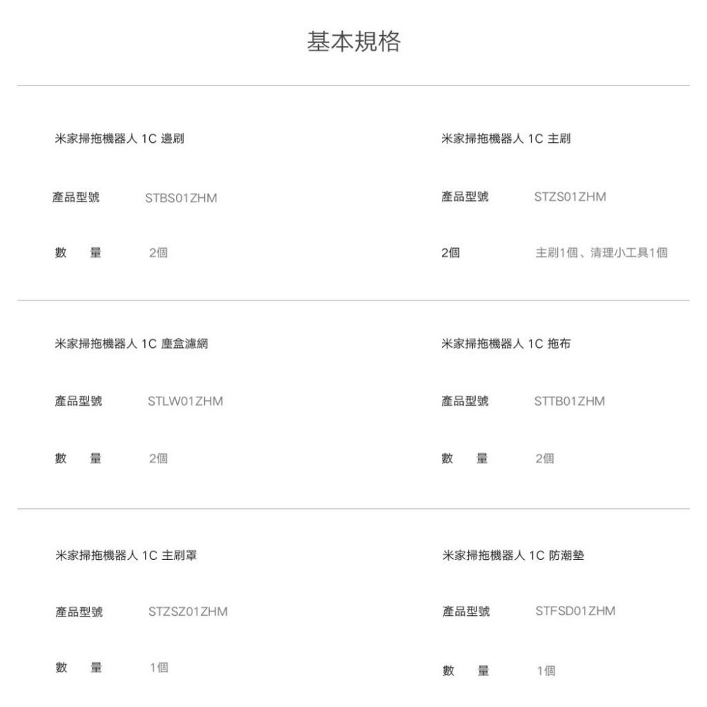 【含稅快速出貨】  米家掃拖機器人 1C 配件組 主刷 邊刷 拖布 主刷罩 塵盒濾網 防潮墊  (台灣小米公司貨)-細節圖8