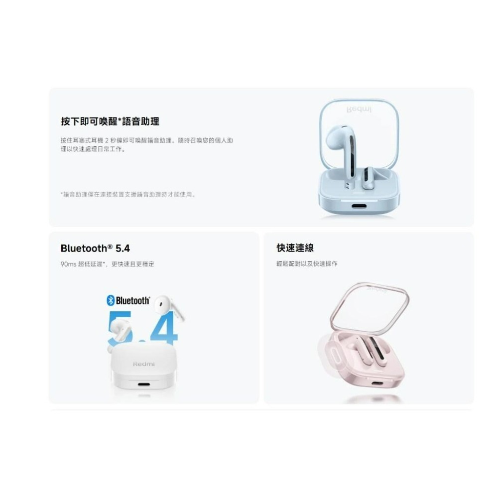 【含稅快速出貨】小米 Redmi Buds 6 Active 藍牙耳機(台灣小米公司貨)-細節圖4