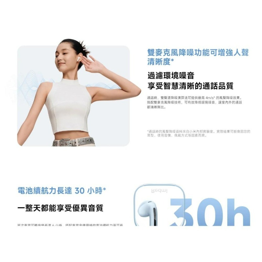 【含稅快速出貨】小米 Redmi Buds 6 Active 藍牙耳機(台灣小米公司貨)-細節圖8