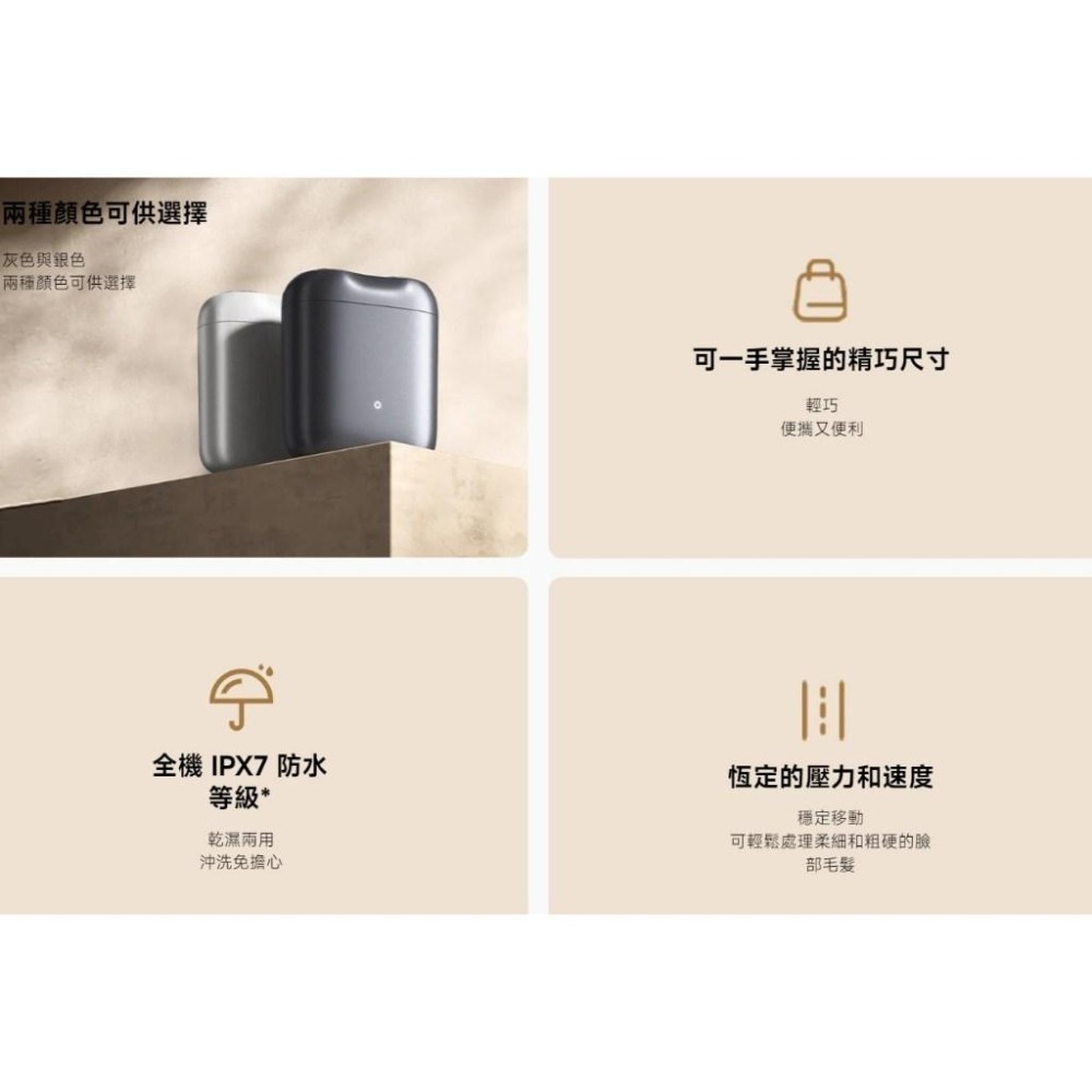 【含稅快速出貨】Xiaomi 電動刮鬍刀 S200 (台灣小米公司貨)-細節圖3