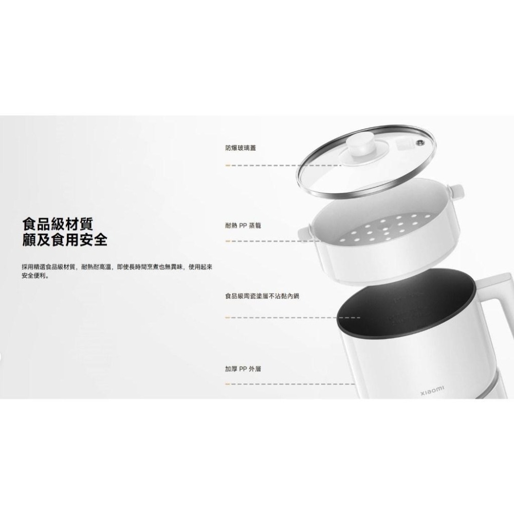 【含稅快速出貨】Xiaomi 多功能電煮鍋 1.5L (台灣小米公司貨)-細節圖9