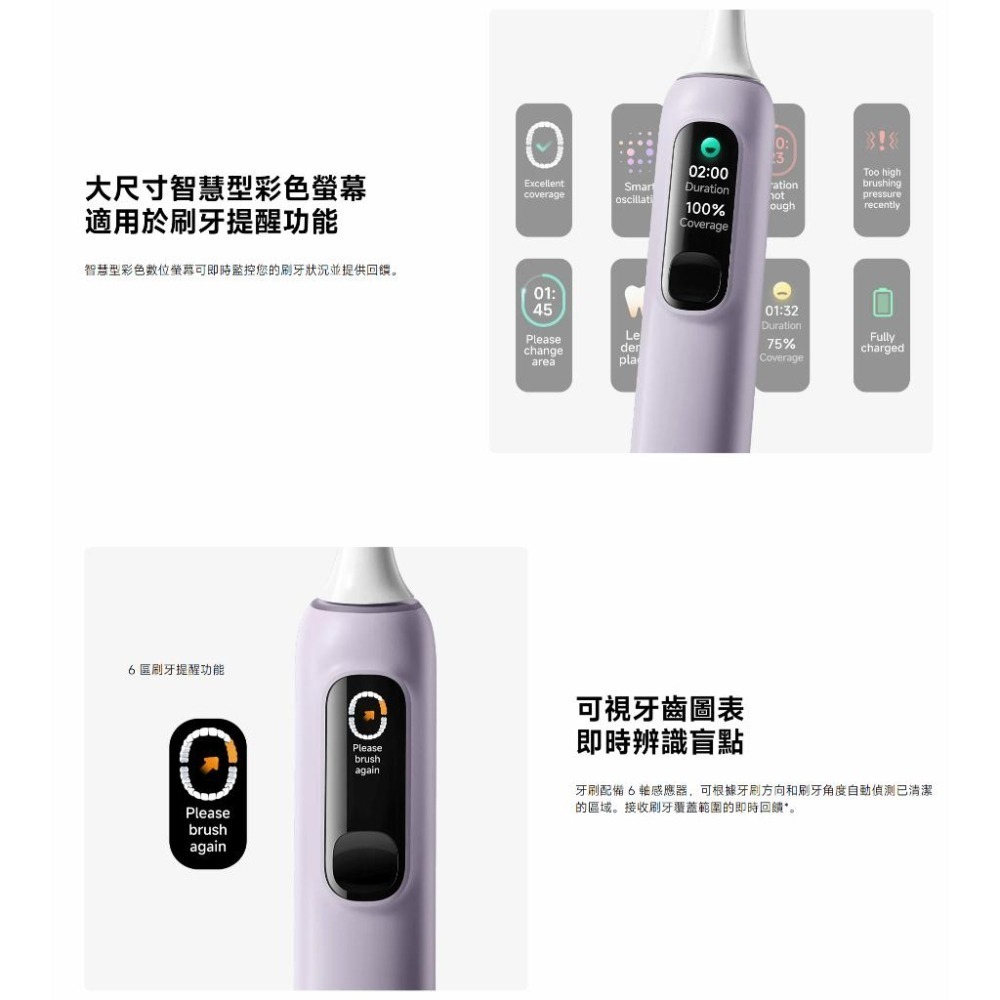 【含稅快速出貨】小米 Xiaomi 聲波掃振電動牙刷 Pro 彩色數位螢幕 續航力180天(台灣小米公司貨)-細節圖5