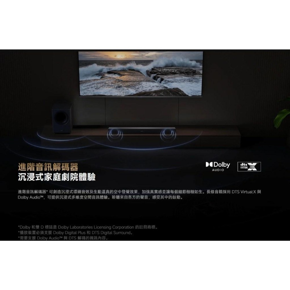 【含稅快速出貨】Xiaomi Soundbar Pro 2.1 ch 小米聲霸 Pro 2.1 ch (台灣小米公司貨)-細節圖5
