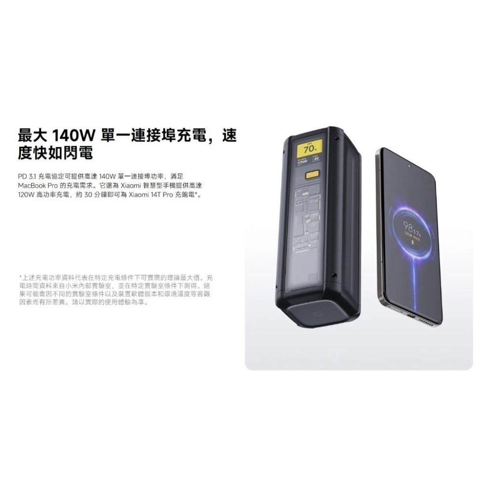【含稅快速出貨】Xiaomi 行動電源 25000 212W 可上飛機 沒有3C標章 (台灣小米公司貨)-細節圖7