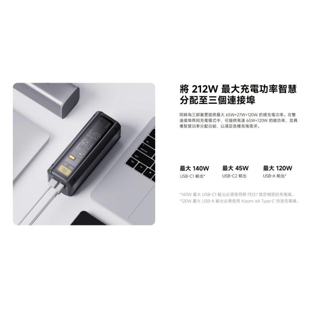 【含稅快速出貨】Xiaomi 行動電源 25000 212W 可上飛機 沒有3C標章 (台灣小米公司貨)-細節圖8