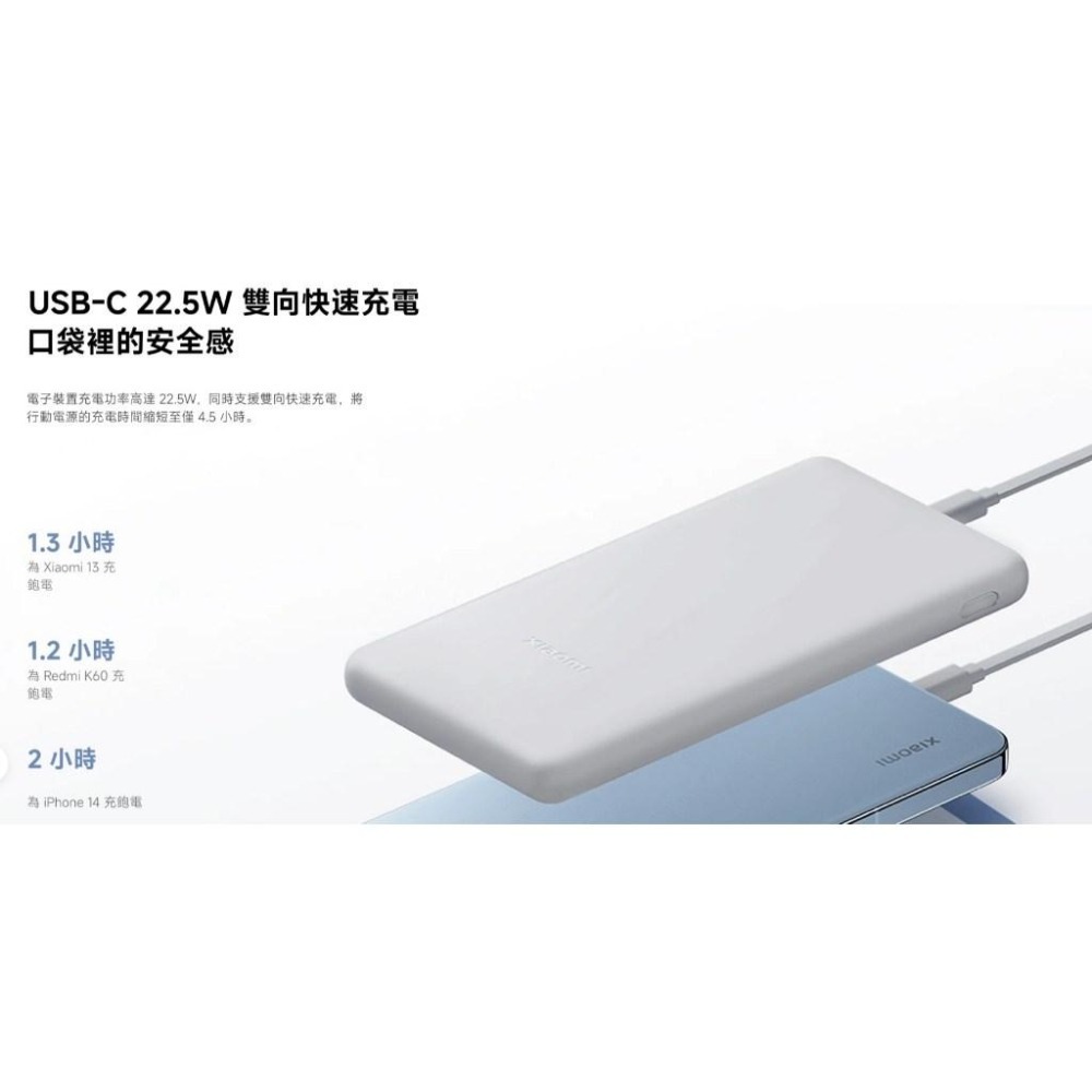 【含稅快速出貨】Xiaomi 小米行動電源 10000 22.5W Lite 可上飛機 沒有3C標章(台灣小米公司貨)-細節圖7