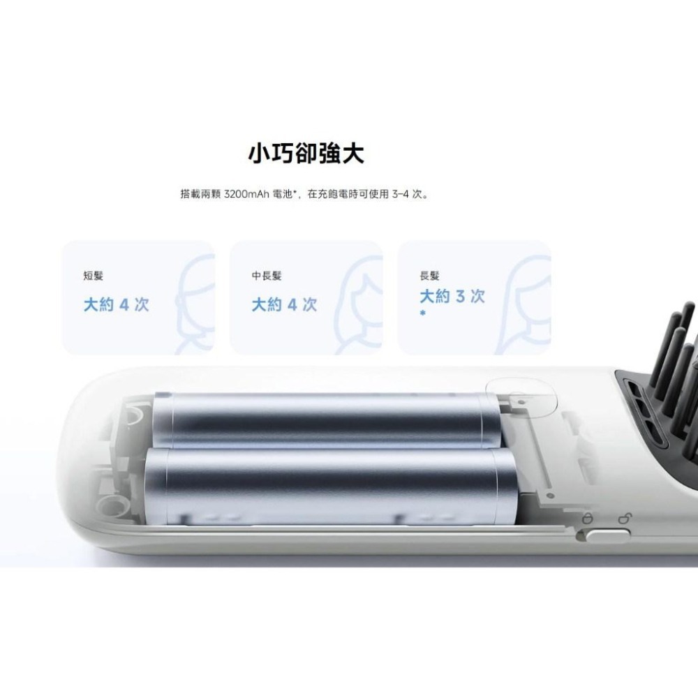 【含稅快速出貨】小米 Xiaomi 無線直髮梳 (台灣小米公司貨)-細節圖8