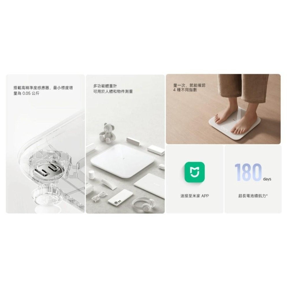 【含稅快速出貨】小米 Xiaomi 體重計 S200 白色 (台灣小米公司貨)-細節圖3