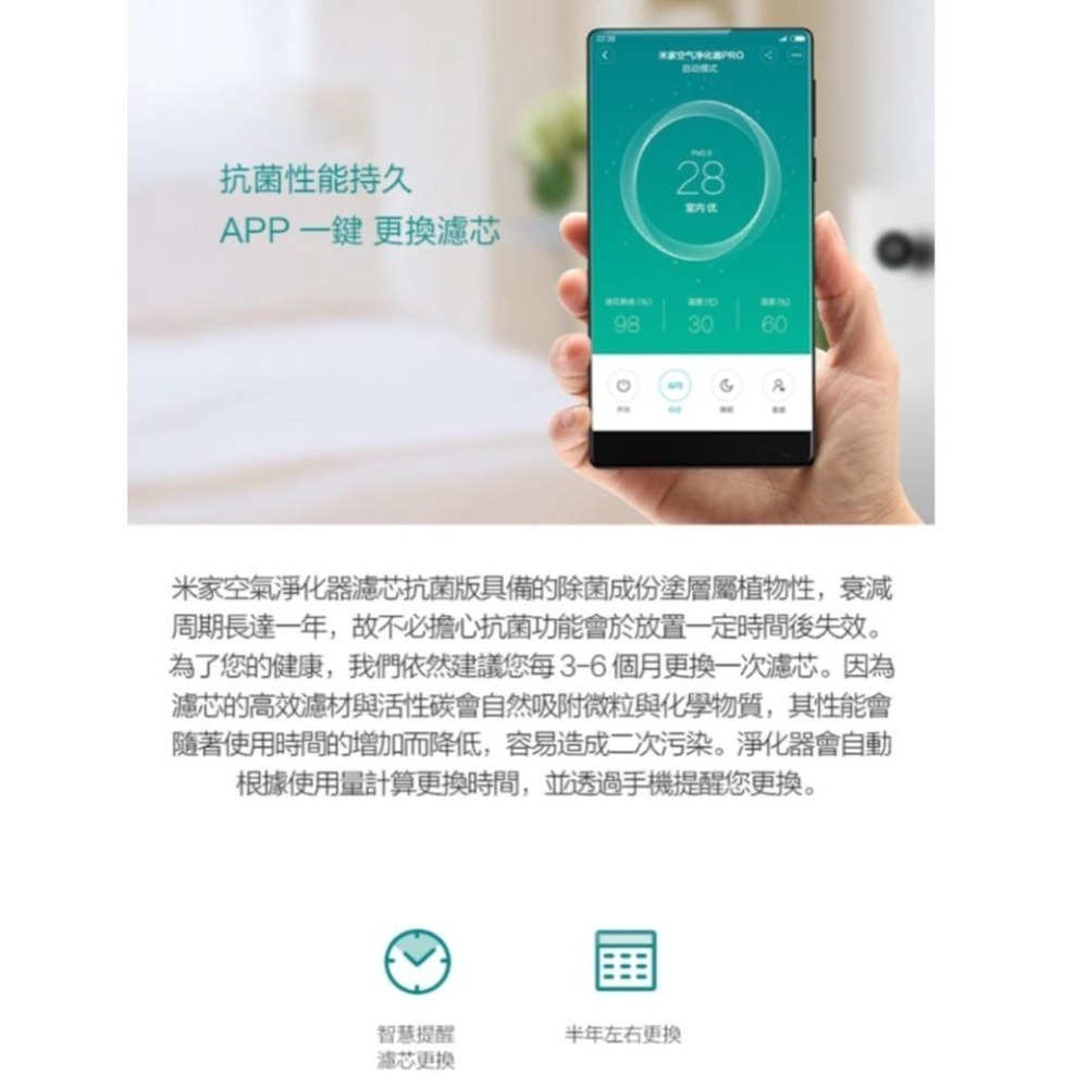 米家空氣淨化器濾芯 抗菌版(台灣小米公司貨)-細節圖2