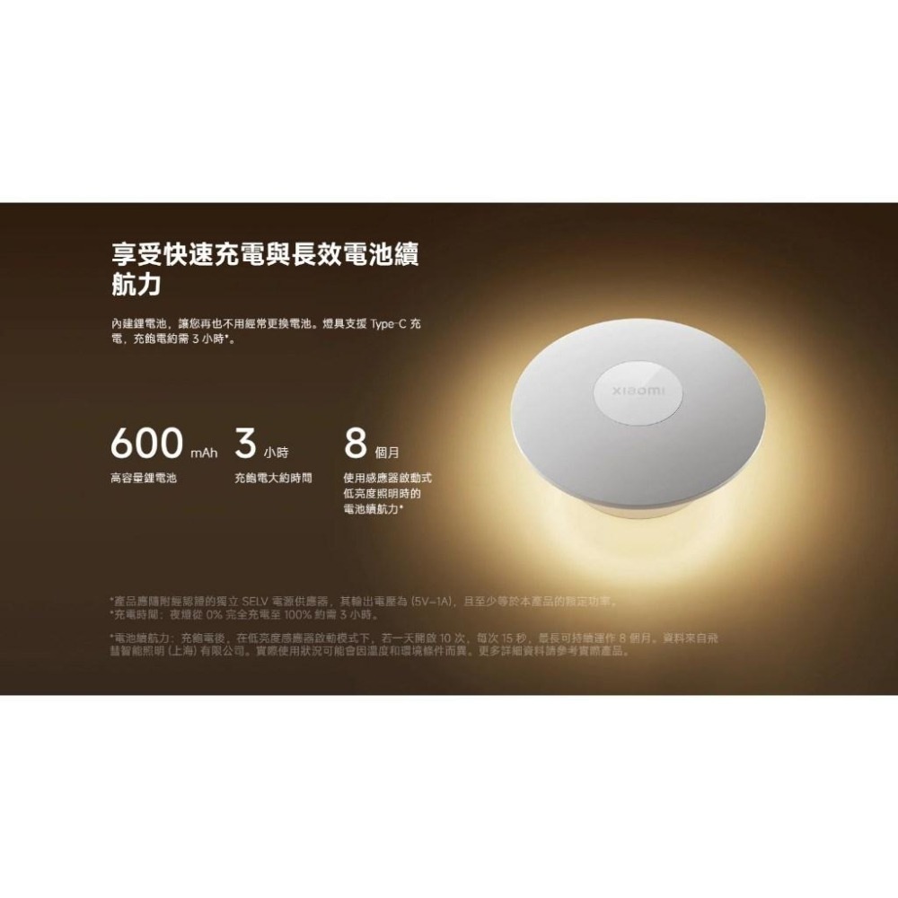【含稅快速出貨】Xiaomi 夜燈 3 (台灣小米公司貨)-細節圖6