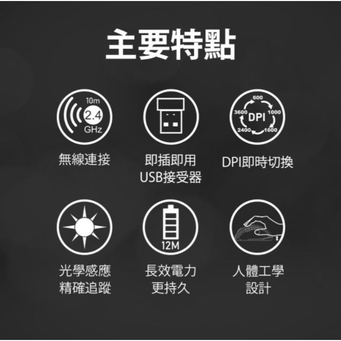 【含稅快速出貨】  LEXMA M330R 無線2.4GHz滑鼠 桃紅色-細節圖2
