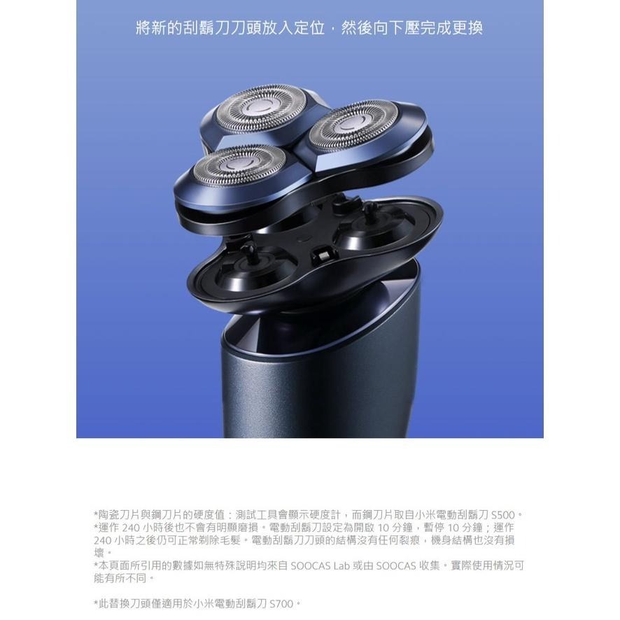 【含稅快速出貨】 Xiaomi 電動刮鬍刀 S700 替換刀頭 (台灣小米公司貨)-細節圖8