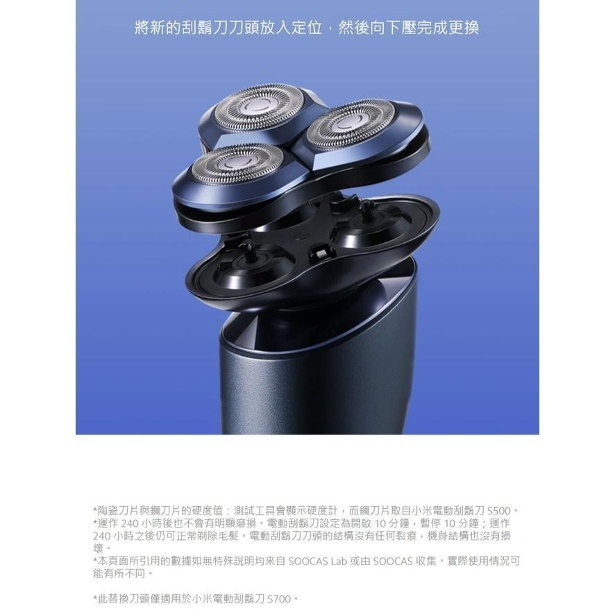 【含稅快速出貨】 Xiaomi 電動刮鬍刀 S700 替換刀頭 (台灣小米公司貨)-細節圖8
