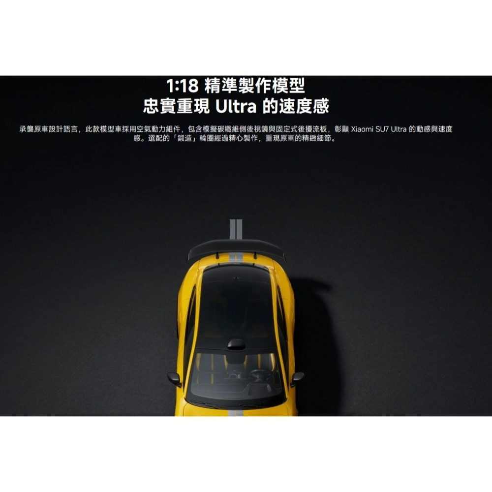 Xiaomi SU7 Ultra 1:18 合金模型車-細節圖7