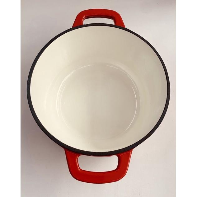 【現貨+免運】🉐️『LANDE 法式 鑄鐵鍋(紅色) 21CM』 鑄鐵鍋 湯鍋-細節圖3