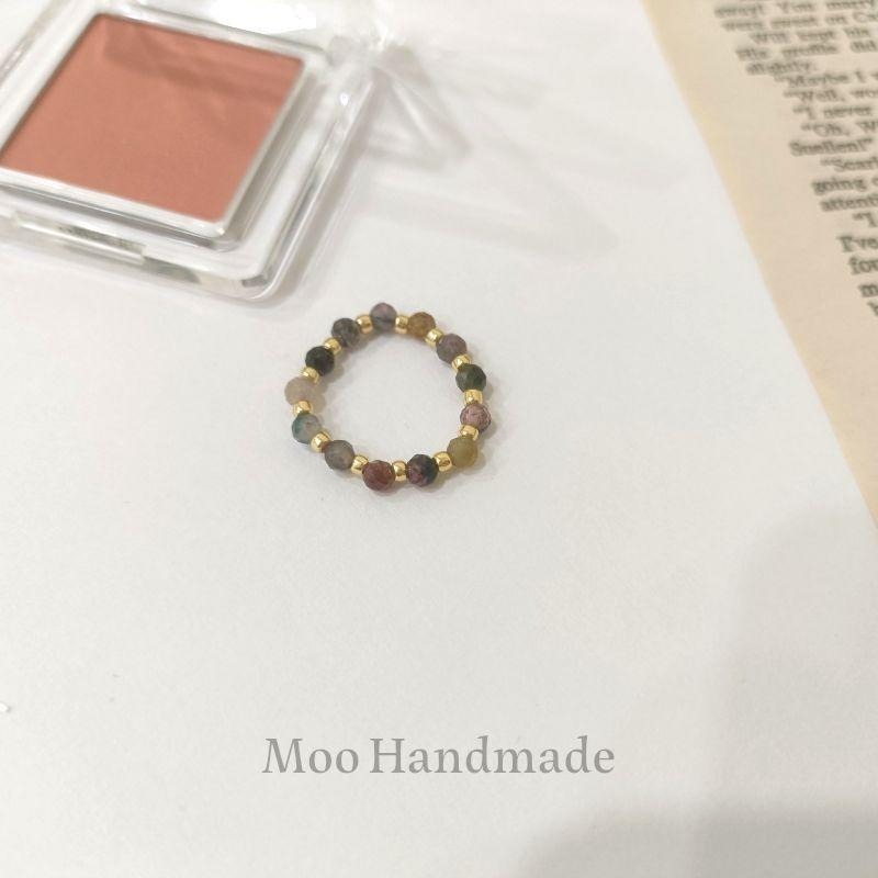 【moo._.handmade】萬物歸一 手作原礦碧璽戒指-細節圖2