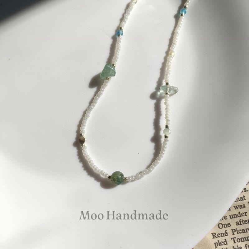 【moo._.handmade】水晶串珠項鍊 印記系列-細節圖3