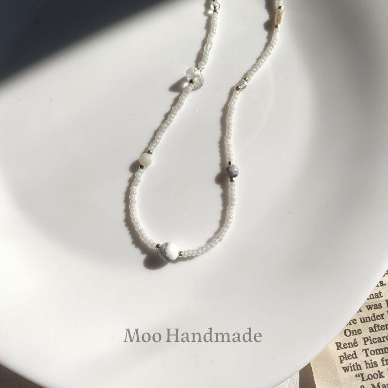 【moo._.handmade】水晶串珠項鍊 印記系列-細節圖4