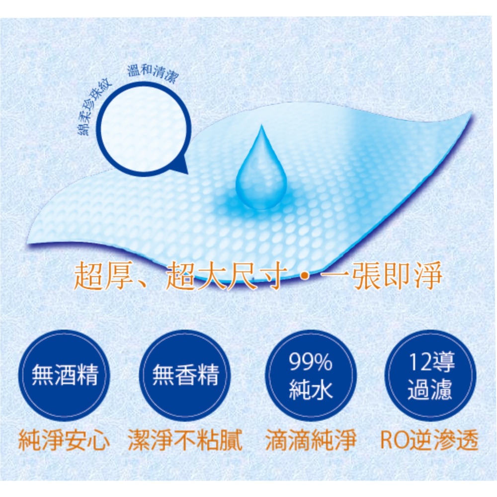 易立爽 濕紙巾 超厚超大尺寸 一張即淨 一張抵兩張 80抽／包-細節圖4