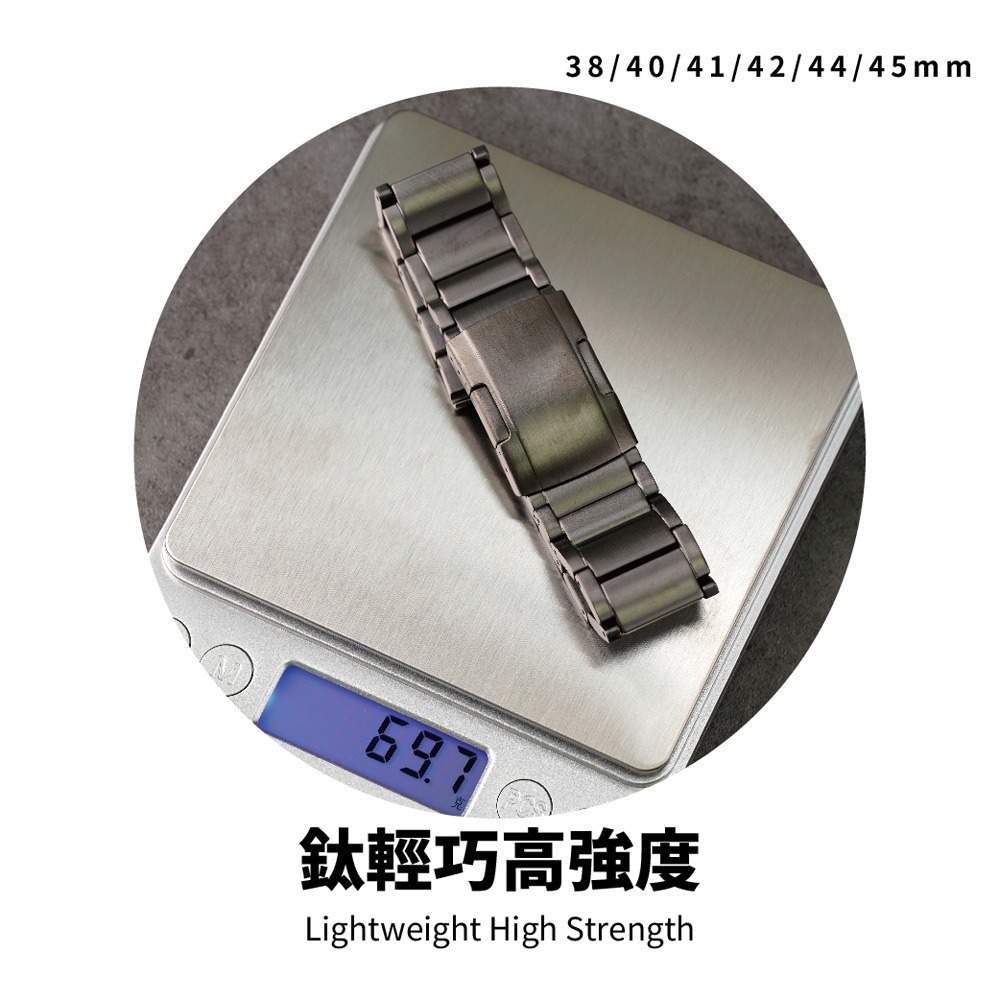 【太空金屬-鈦Ti】AllTi22 經典三排鈦合金 Apple watch 錶帶 蘋果錶帶-細節圖2