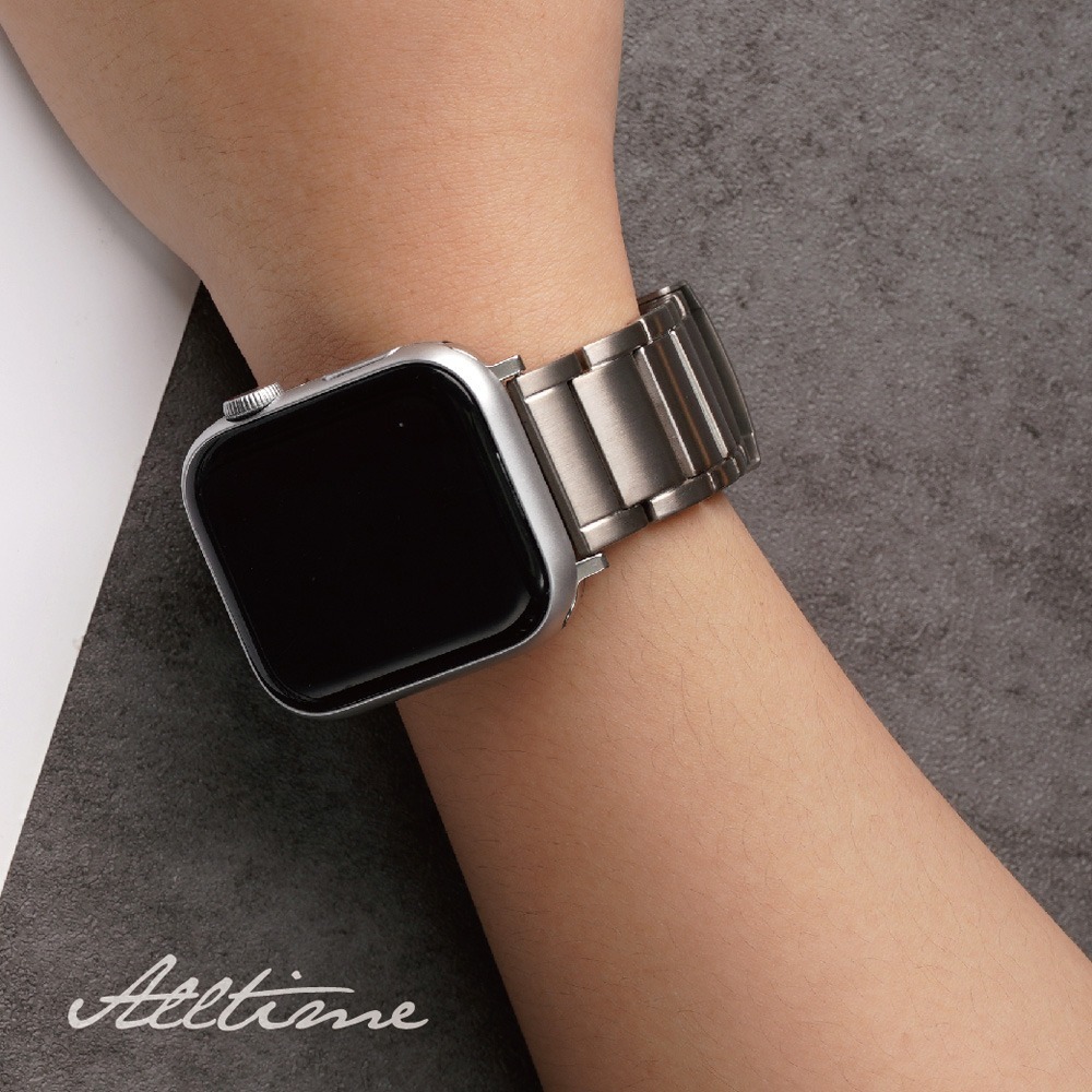 【太空金屬-鈦Ti】AllTi22 經典三排鈦合金 Apple watch 錶帶 蘋果錶帶-細節圖7