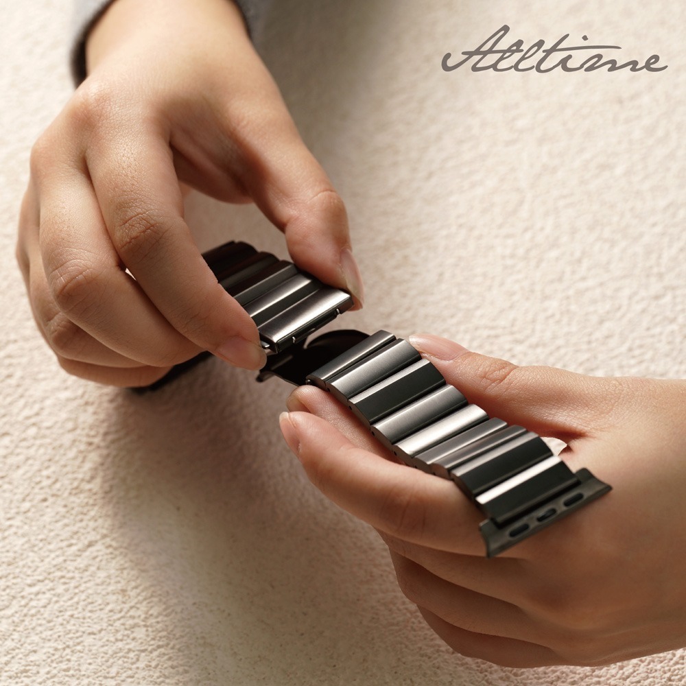 【太空金屬-鈦Ti】AllTi22 梯形導角磨砂鈦合金 Apple watch 錶帶 蘋果錶帶-細節圖9