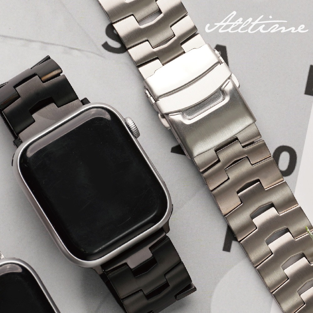 【太空金屬-鈦Ti】AllTi22 個性款鏤空鈦合金 Apple watch 錶帶 蘋果錶帶-細節圖7