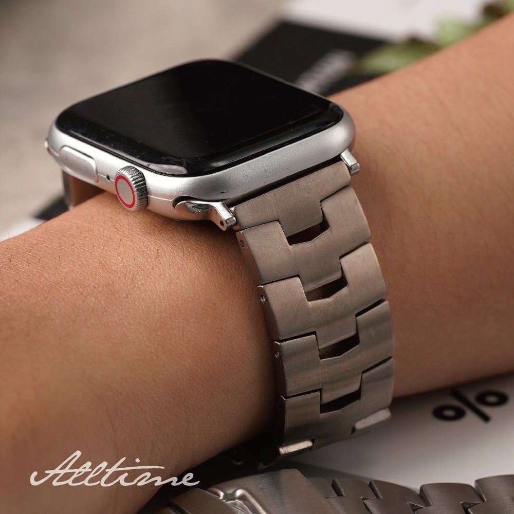 【太空金屬-鈦Ti】AllTi22 個性款鏤空鈦合金 Apple watch 錶帶 蘋果錶帶-細節圖8