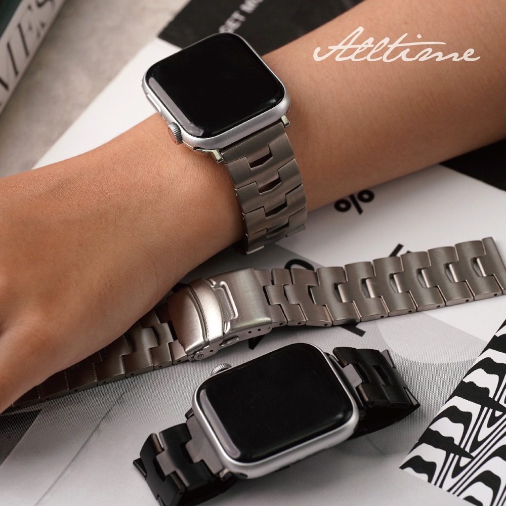【太空金屬-鈦Ti】AllTi22 個性款鏤空鈦合金 Apple watch 錶帶 蘋果錶帶-細節圖9