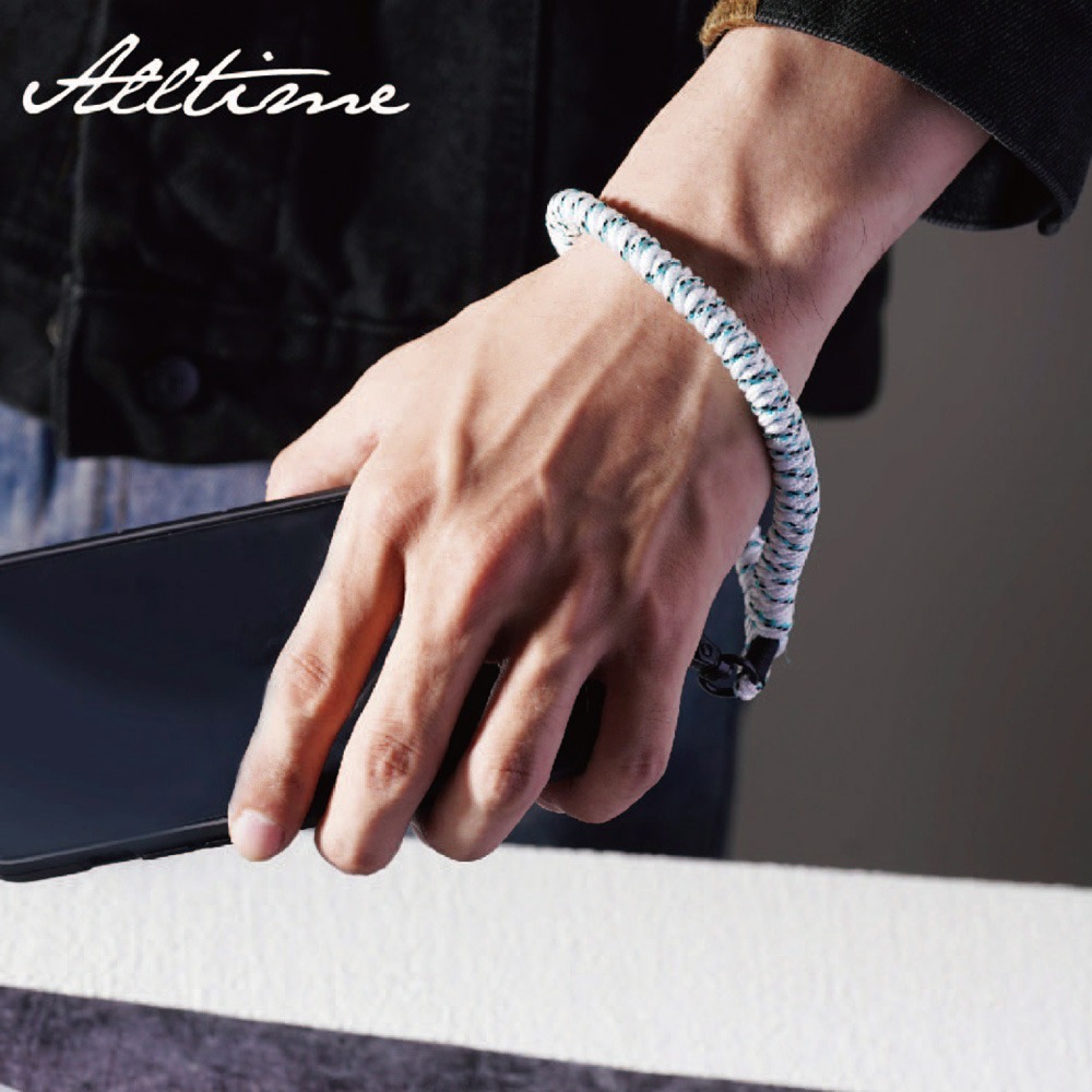 【AllTime】韓系質感編織腕帶手機掛繩 (附手機掛片) 手機吊繩 手機腕-細節圖2