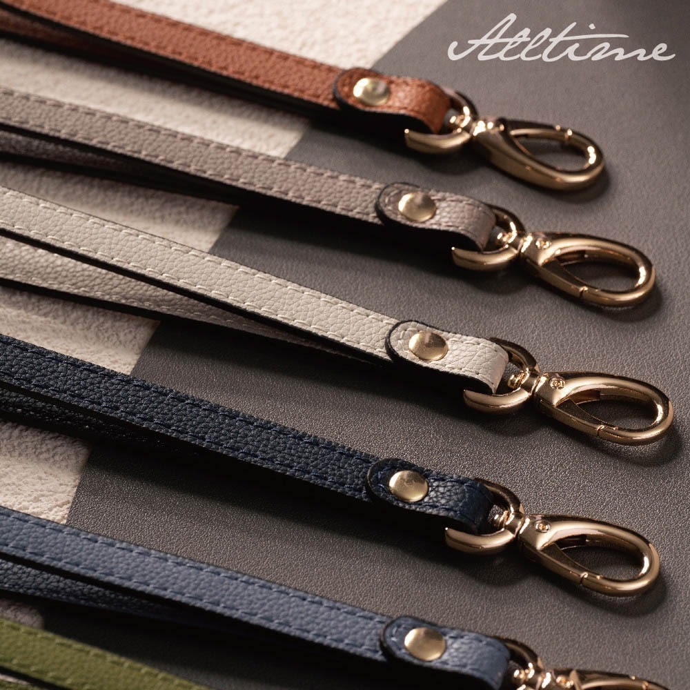 【AllTime】荔枝紋真皮腕帶手機掛繩 (附手機夾片) 手機吊繩 手機腕繩 手機繩-細節圖2