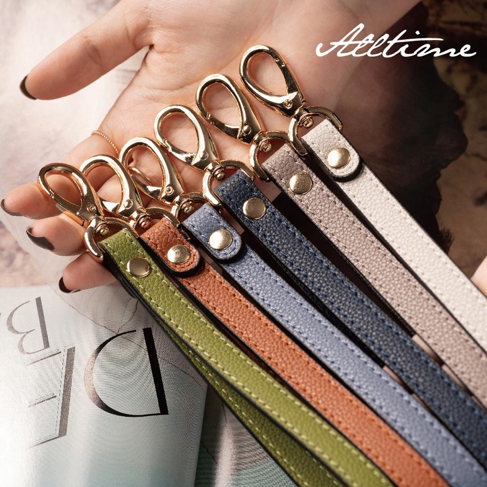 【AllTime】荔枝紋真皮腕帶手機掛繩 (附手機夾片) 手機吊繩 手機腕繩 手機繩-細節圖9