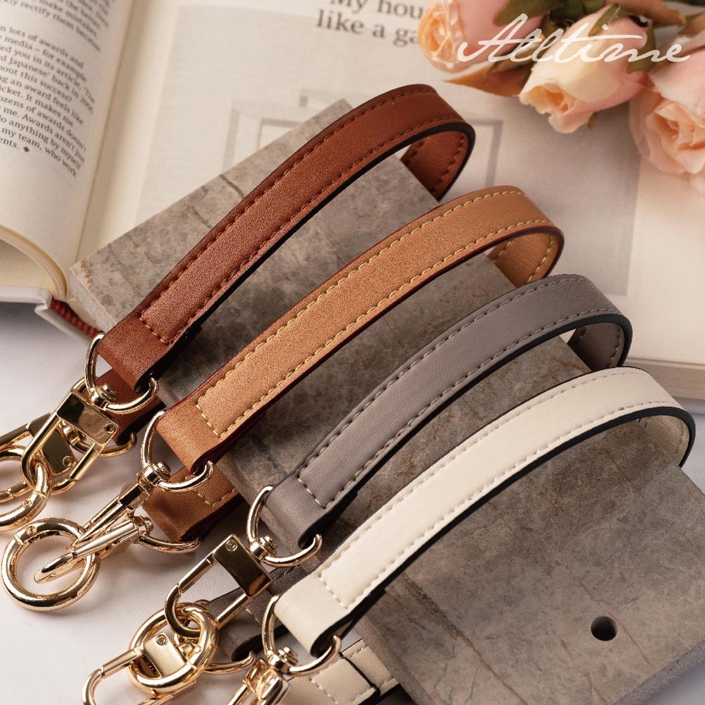 【AllTime】細紋寬版真皮腕帶手機掛繩 (附手機夾片) 手機腕繩 手機吊繩 手機繩-細節圖3