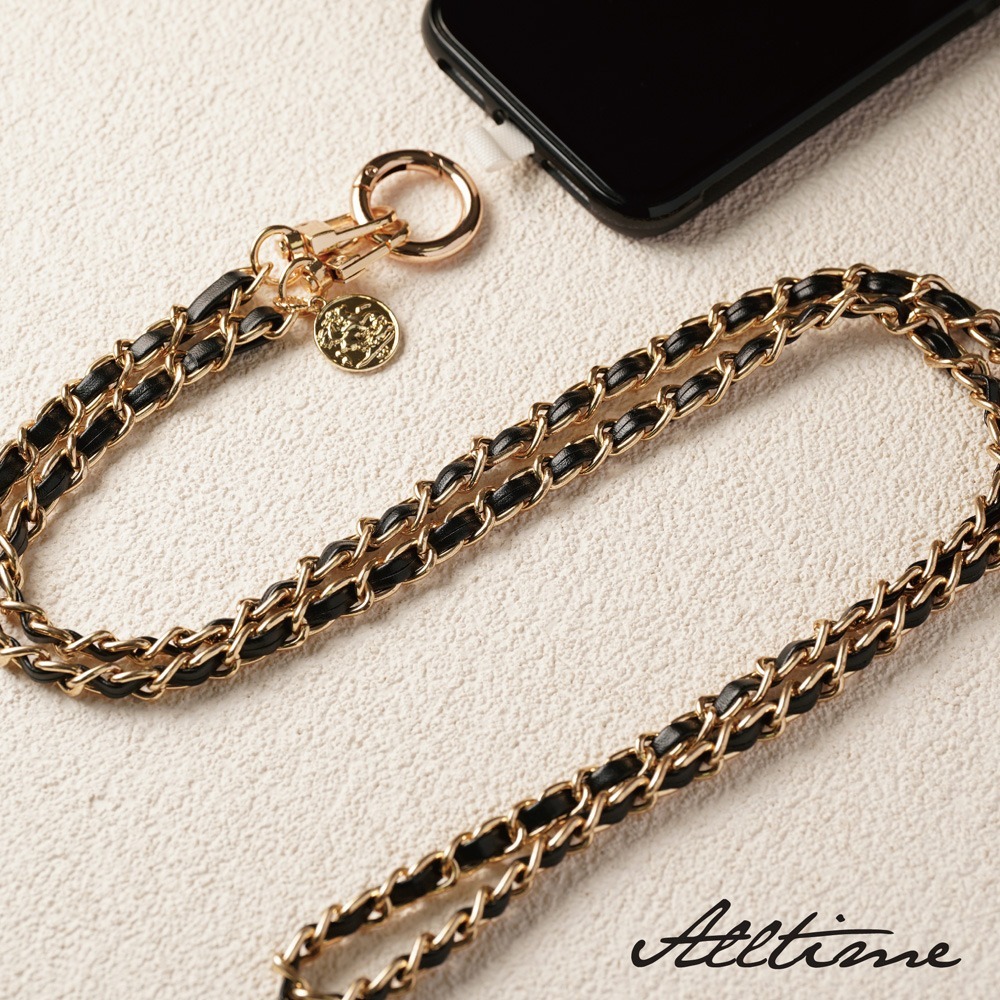 【AllTime】小香風輕奢鍊飾手機背繩 (附夾片) 手機掛繩 手機吊繩 手機繩-細節圖4