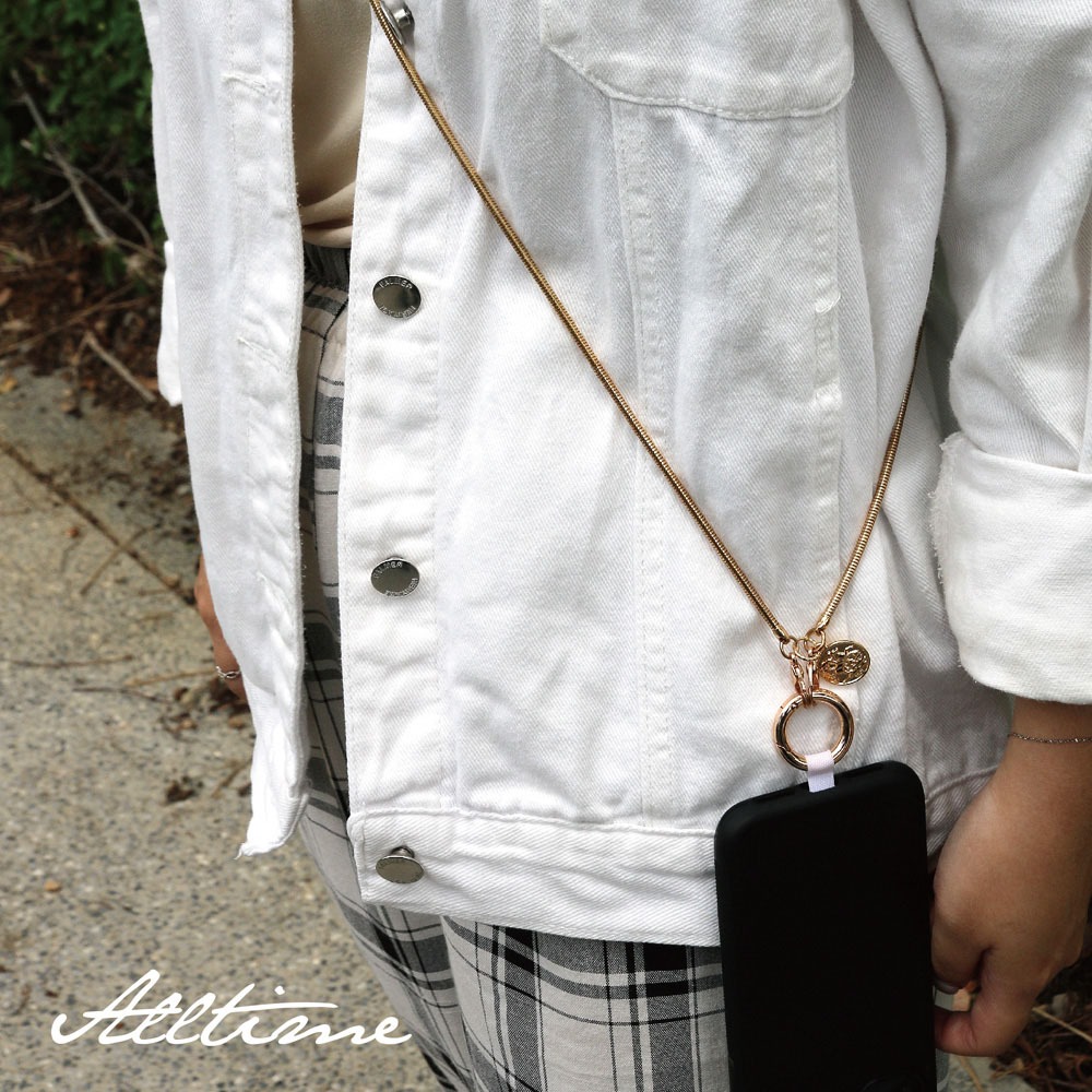 【AllTime】蛇紋鍊飾金屬手機背繩 (附夾片) 手機掛繩 手機吊繩 手機繩-細節圖7