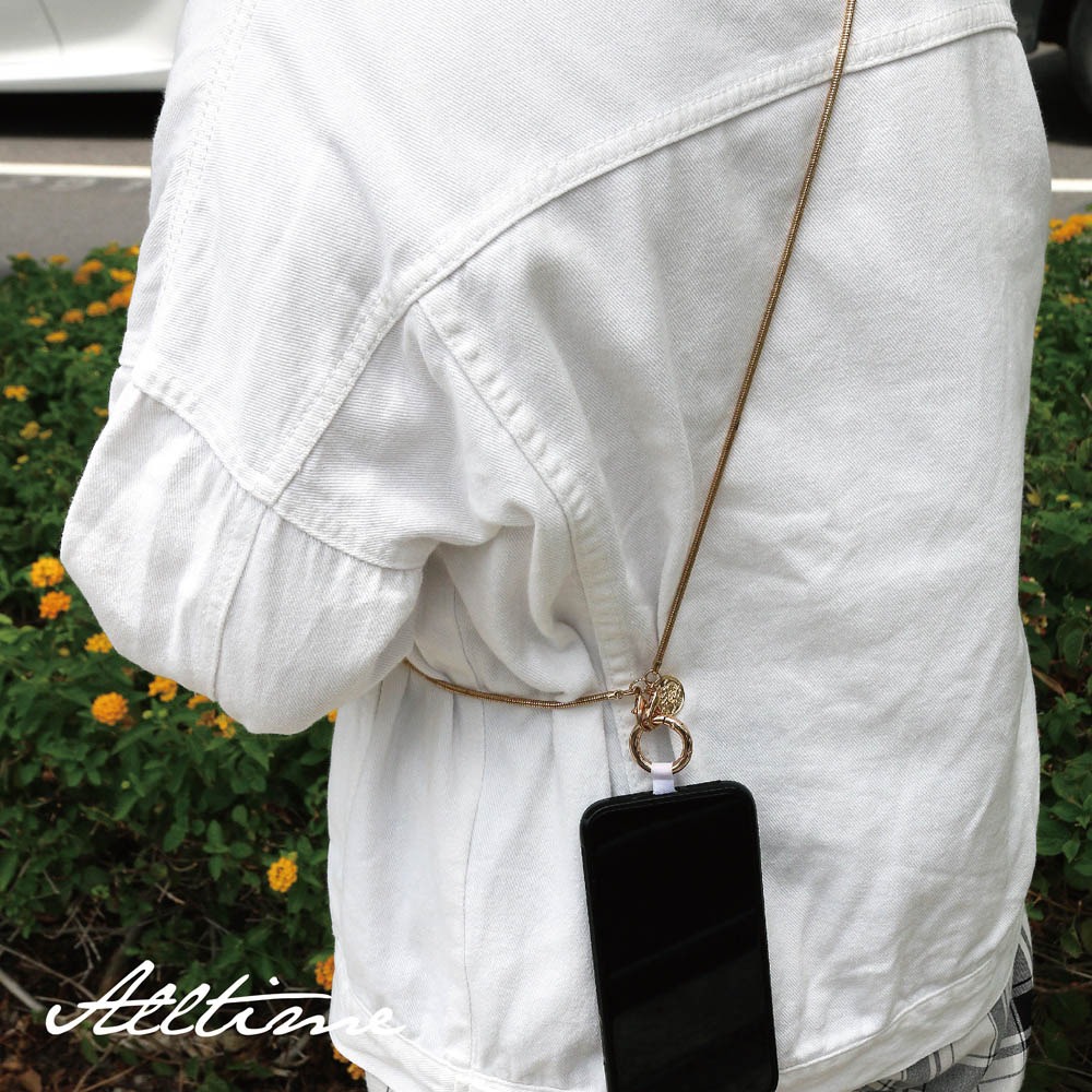 【AllTime】蛇紋鍊飾金屬手機背繩 (附夾片) 手機掛繩 手機吊繩 手機繩-細節圖8