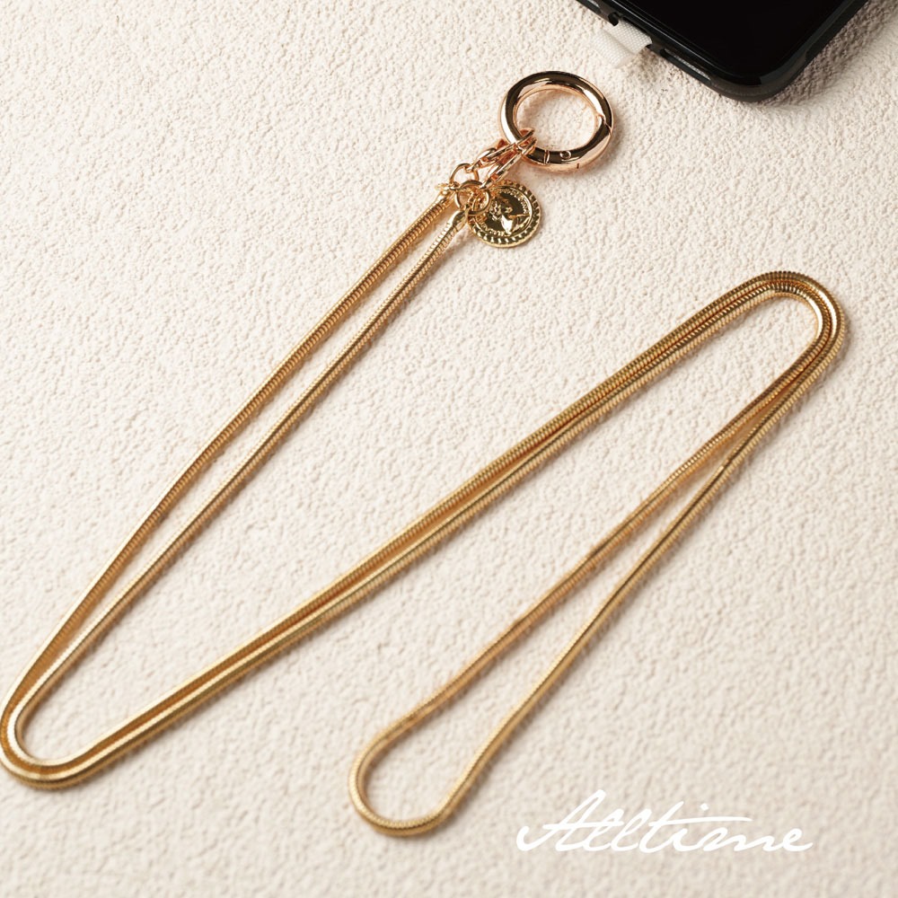 【AllTime】蛇紋鍊飾金屬手機背繩 (附夾片) 手機掛繩 手機吊繩 手機繩-細節圖10