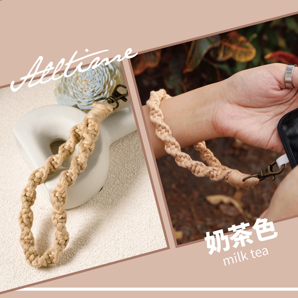 【AllTime】綿綿螺旋編織腕帶手機掛繩 (附夾片) 手機吊繩 手機腕繩 手機繩-細節圖5