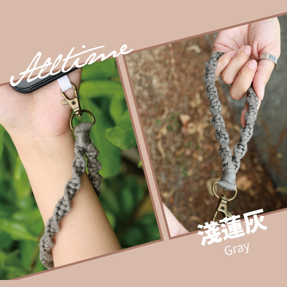 【AllTime】綿綿螺旋編織腕帶手機掛繩 (附夾片) 手機吊繩 手機腕繩 手機繩-細節圖6