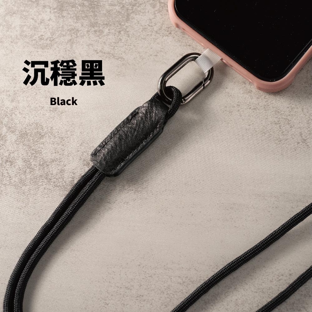 【AllTime】簡約復古真皮手機頸掛背繩(附夾片) 手機吊繩 手機腕繩 手機繩 相機繩 相機背繩 掛繩 吊繩-細節圖3