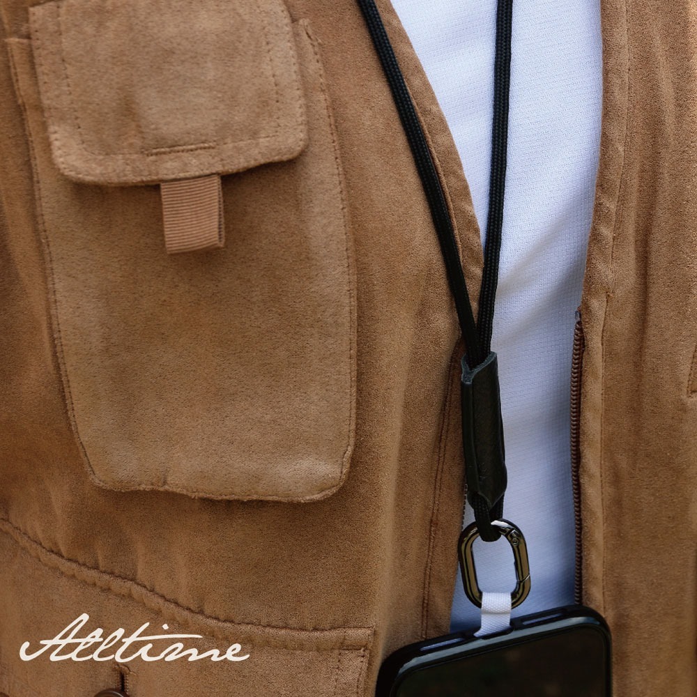 【AllTime】簡約復古真皮手機頸掛背繩(附夾片) 手機吊繩 手機腕繩 手機繩 相機繩 相機背繩 掛繩 吊繩-細節圖5