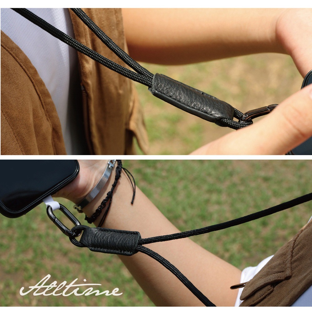 【AllTime】簡約復古真皮手機頸掛背繩(附夾片) 手機吊繩 手機腕繩 手機繩 相機繩 相機背繩 掛繩 吊繩-細節圖6