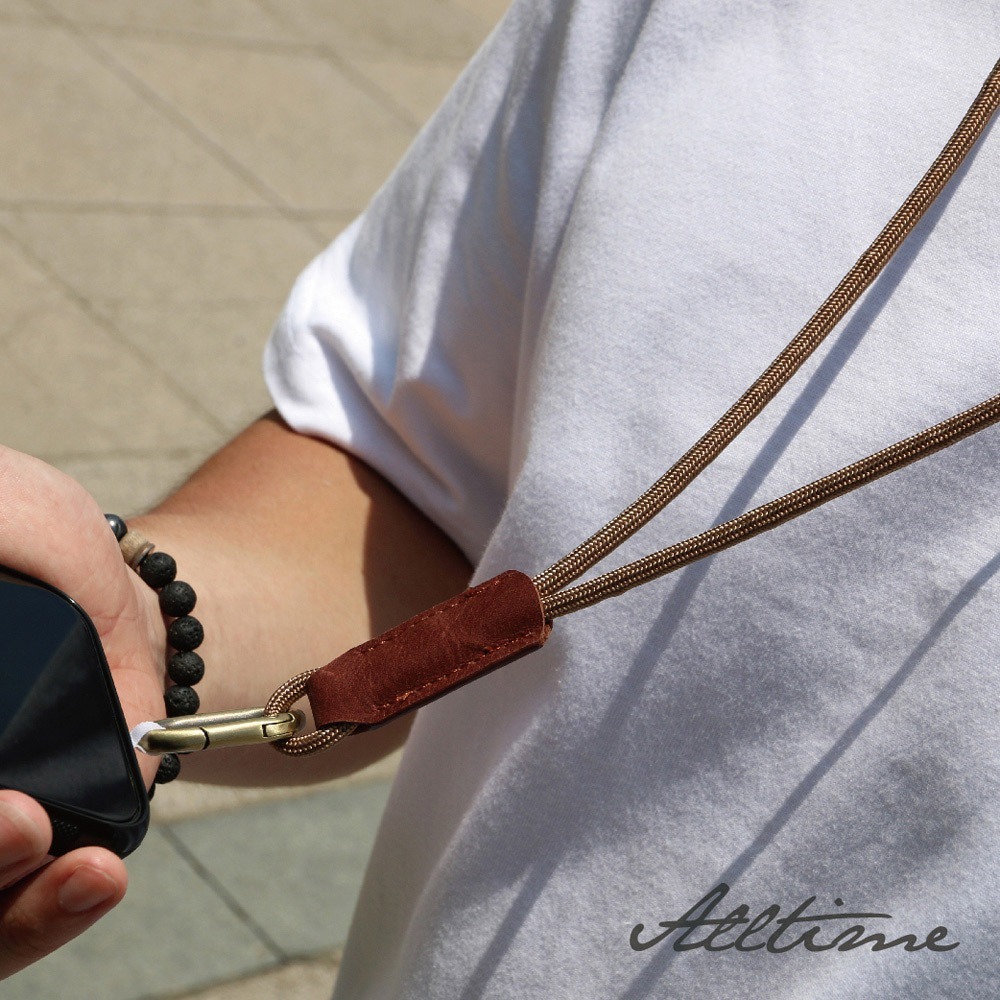 【AllTime】簡約復古真皮手機頸掛背繩(附夾片) 手機吊繩 手機腕繩 手機繩 相機繩 相機背繩 掛繩 吊繩-細節圖8