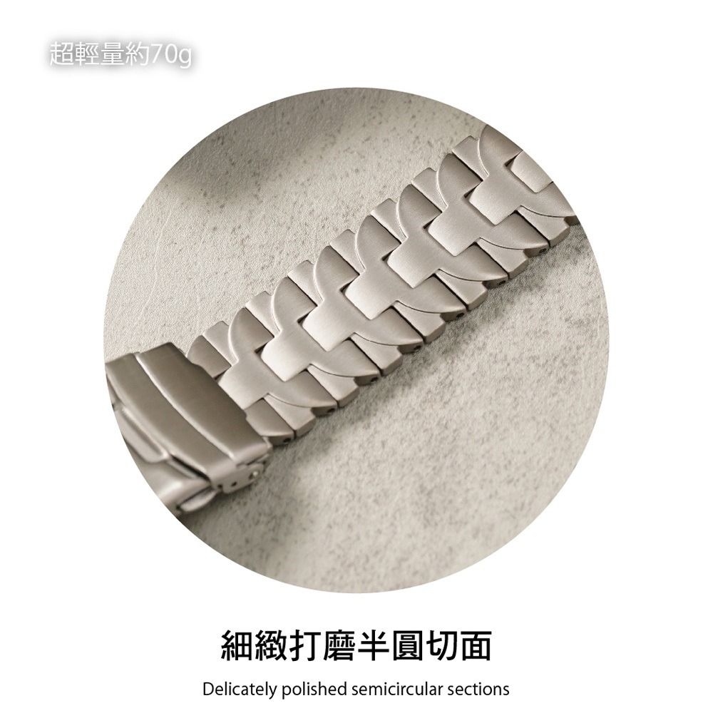 【太空金屬-鈦Ti】沛納海半切圓鈦合金 Apple watch通用錶帶 Ultra S10 S9 S8 S7 SE-細節圖4