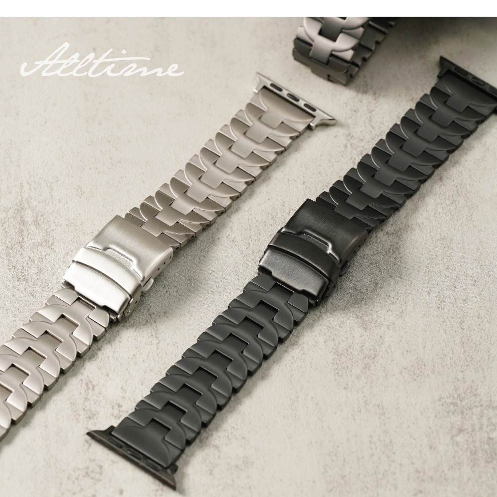 【太空金屬-鈦Ti】沛納海半切圓鈦合金 Apple watch通用錶帶 Ultra S10 S9 S8 S7 SE-細節圖5