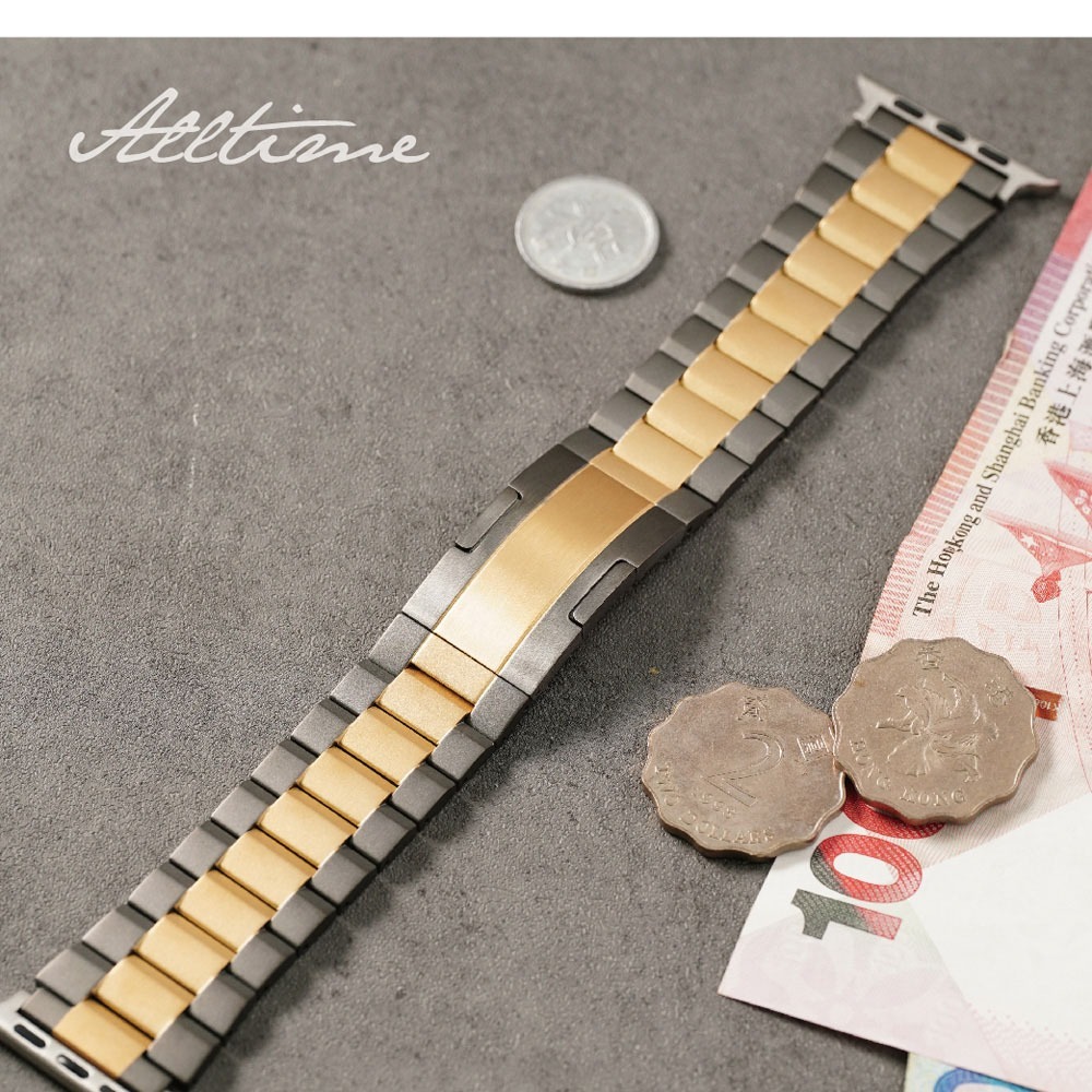 【太空金屬-鈦Ti】切面緞光磨砂鈦合金 Apple watch通用錶帶 Ultra S10 S9 S8 S7 SE-細節圖5