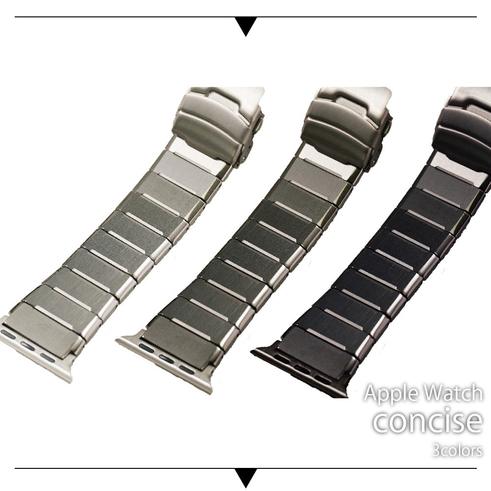 【太空金屬-鈦Ti】方型磚磨砂切角鈦合金 Apple watch通用錶帶 Ultra S10 S9 S8 S7 SE-細節圖2